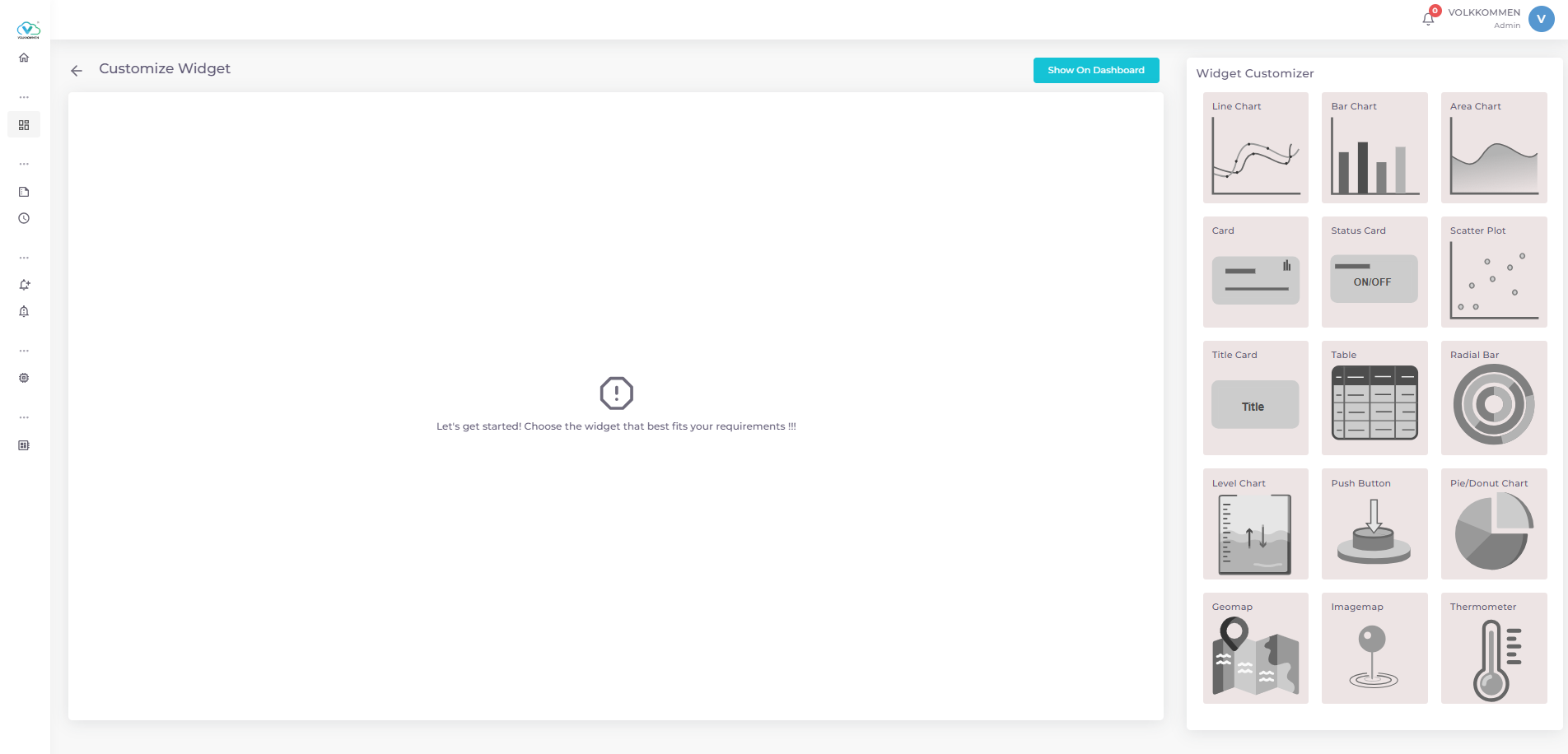 Create Dashboard | V-VAC IoT Platform Documentation